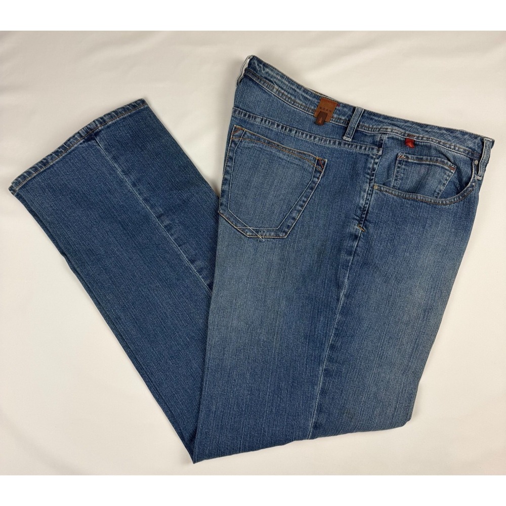 WORN Men's Big and Tall Straight Leg Medium Wash Denim Work Blue Jean 40x36